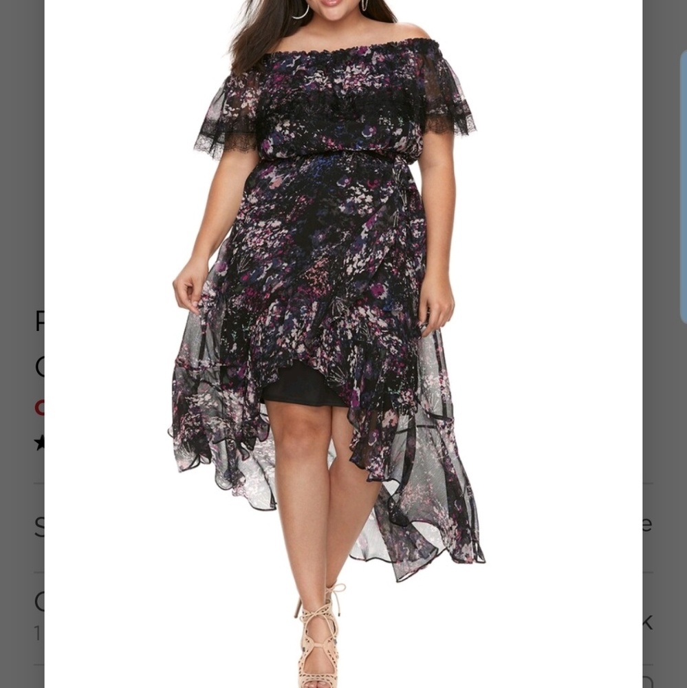 Jennifer Lopez 1X Off the shoulder Maxi Dress
